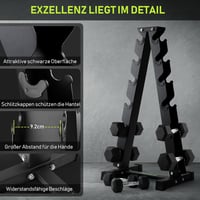 PhysKcal Hantel Állvány 3, 5, 6 Szintes Acél Tárológép 4