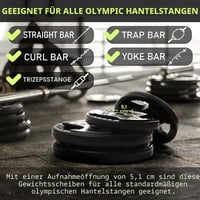 PhysKcal Olimpiai Hantellemez 50mm Furattal Gumis Felülettel 2