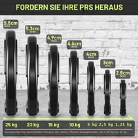 PhysKcal Olimpiai Hantellemez 50mm Furattal Gumis Felülettel 6
