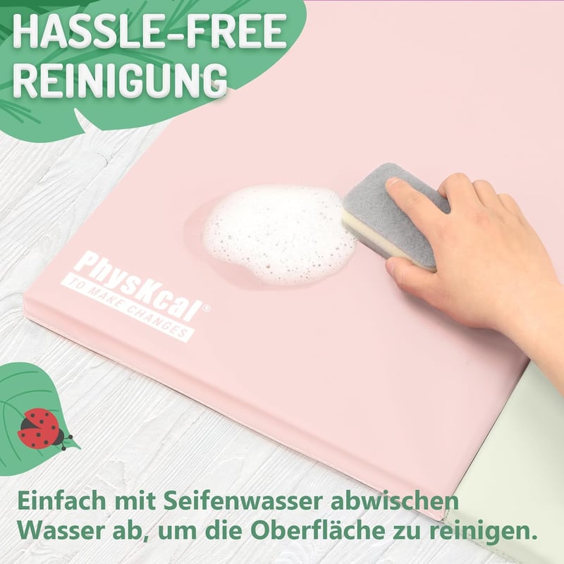 PhysKcal Összecsukható Tornaszőnyeg 195x75x3 cm Hordozófüllel, Fitness Matrac Gyerekeknek és Felnőtteknek, Macaron Színű