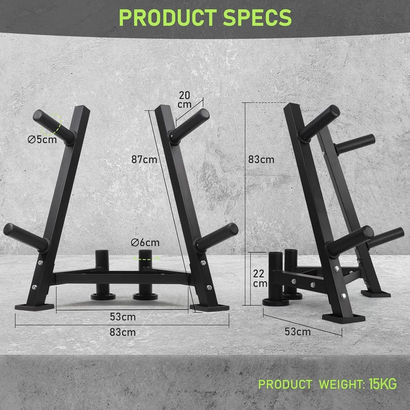 PhysKcal Súlytárcsa tartó 25mm és 50mm tárcsákhoz, 350kg terhelhetőség