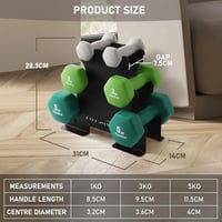 PhysKcal Súlyzó Szett Tárolóállvánnyal Otthoni Edzéshez és Fitnesz Edzéshez 6