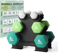 PhysKcal Súlyzó Szett Tárolóállvánnyal Otthoni Edzéshez és Fitnesz Edzéshez 1