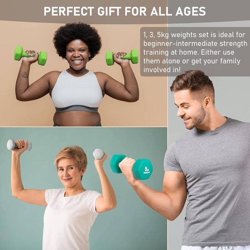 PhysKcal Súlyzó Szett Tárolóállvánnyal Otthoni Edzéshez és Fitnesz Edzéshez