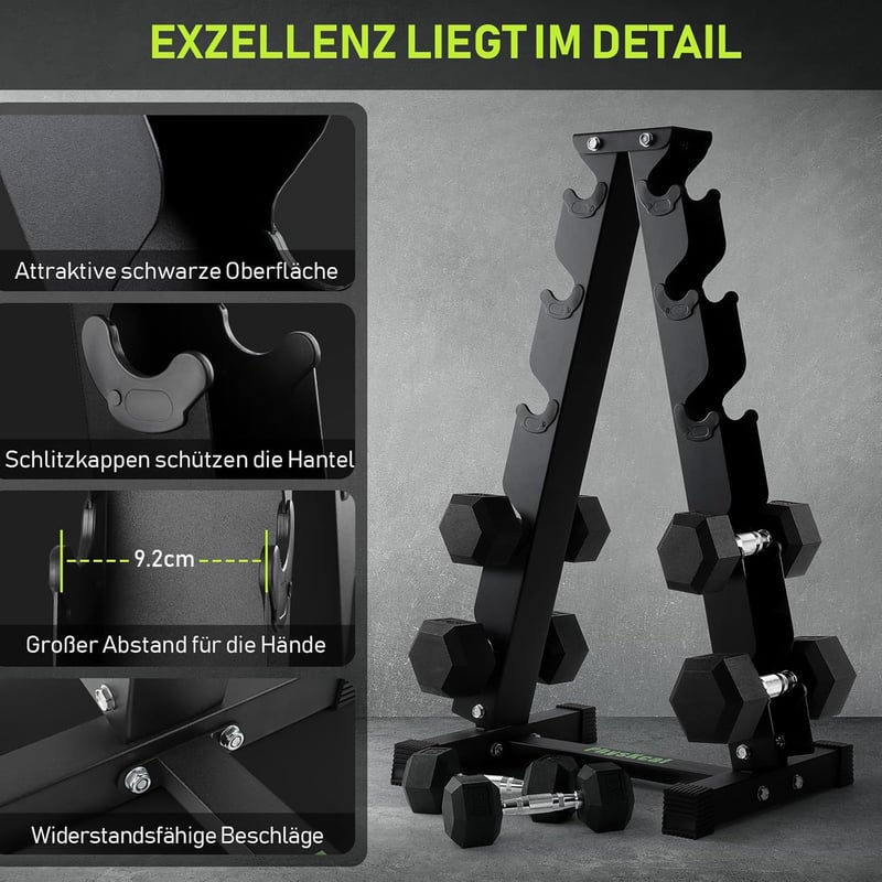 PhysKcal Súlyzótartó Állvány 3-6 Szintes Acél Fitness Rack
