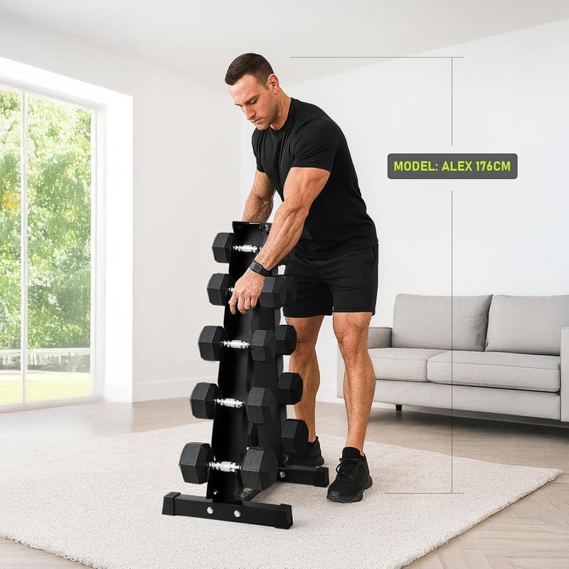 PhysKcal Súlyzótartó Állvány 3-6 Szintes Acél Fitness Rack