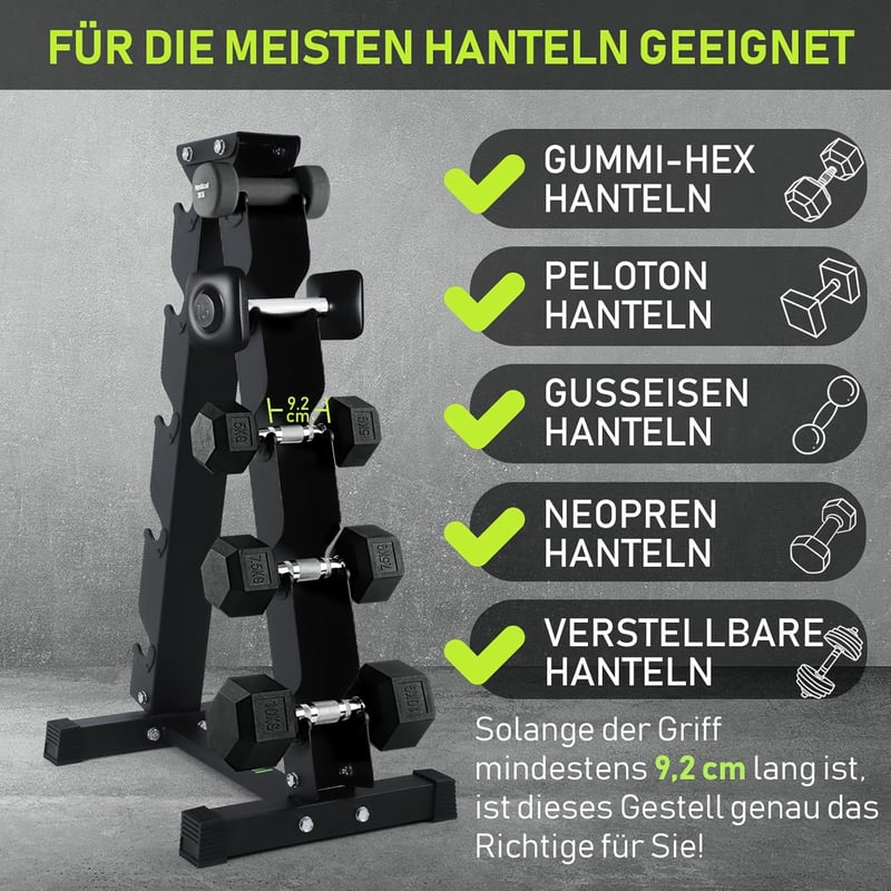 PhysKcal Súlyzótartó Állvány 3-6 Szintes Acél Fitness Rack