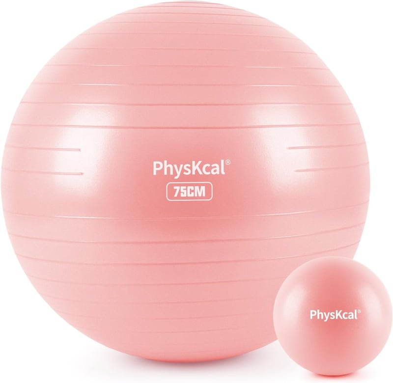 PhysKcal Torna és Pilates Labda Szett, Pattanásbiztos Egyensúly Labda Jóga Otthonhoz