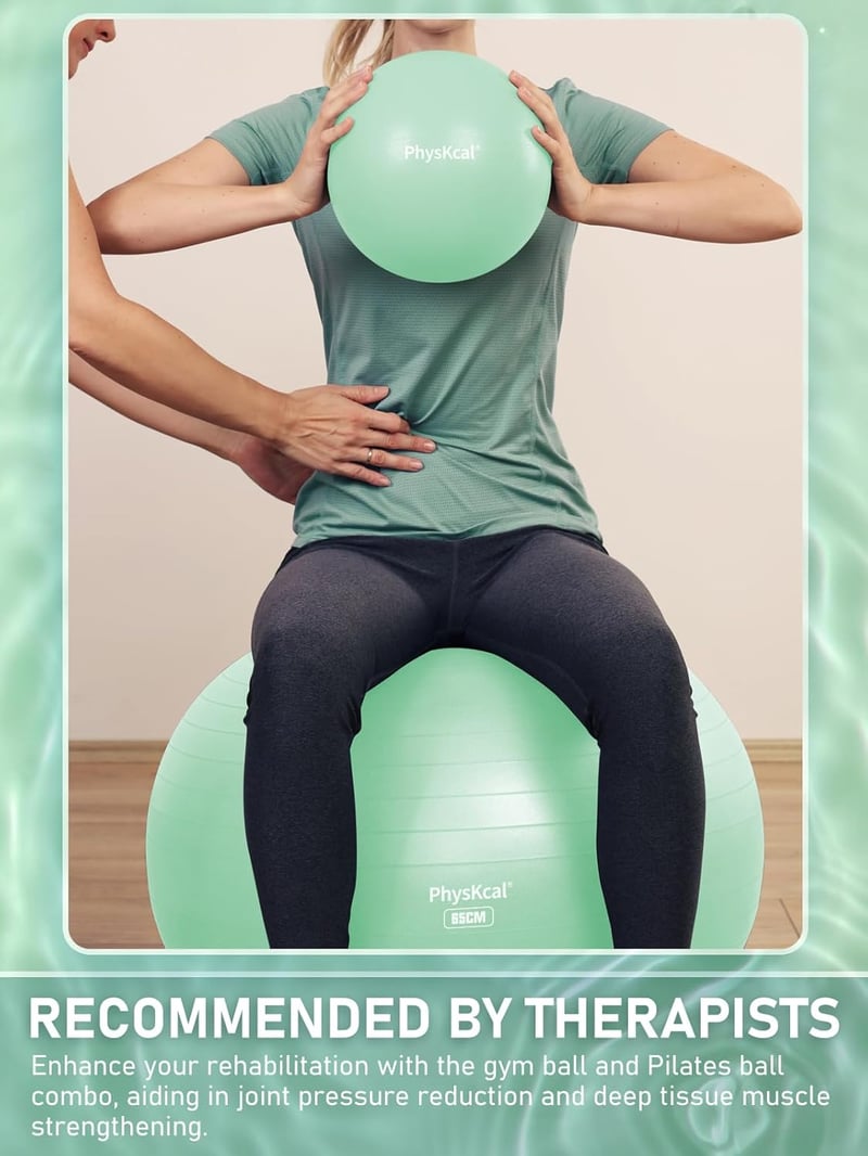 PhysKcal Torna és Pilates Labda Szett, Stabil Egyensúly Labda Jóga Otthonhoz