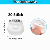 PIANKEKE Amortizoare din Cauciuc Autoadezive Transparente 22 mm, Protecție pentru Picioare de Mobilier, Dulapuri și Mobilier, 20 buc. 2