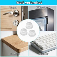 PIANKEKE Amortizoare din Cauciuc Autoadezive Transparente 22 mm, Protecție pentru Picioare de Mobilier, Dulapuri și Mobilier, 20 buc. 7