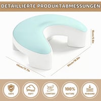 Pernă ergonomică din spumă cu memorie Piashow pentru dormit pe o parte, cu orificiu pentru braț - Pernă ortopedică pentru susținerea gâtului, pentru ameliorarea durerilor cervicale, de umăr și de coafa rotatorilor - Pentru cei care dorm pe o parte 2