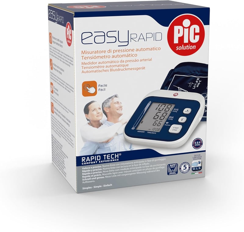 Pic Solution EasyRAPID Automata Vérnyomásmérő - Felnőtteknek, Olasz Minőség, Gyors és Pontos Mérés, Elemekkel