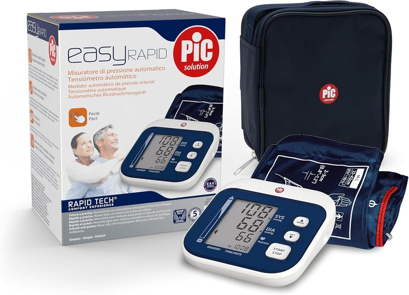 Pic Solution EasyRAPID Automata Vérnyomásmérő - Felnőtteknek, Olasz Minőség, Gyors és Pontos Mérés, Elemekkel