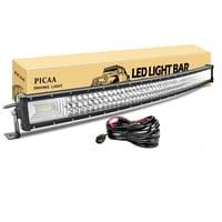 PICAA 42 inča 540 W zakrivljena LED radna svjetlosna traka 3 reda s kabelskim setom od 12 V za SUV, terenska vozila, ATV, UTV, traktor i 4x4 automobile 1