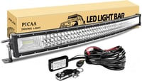 PICAA 42 Inch 540W LED Munkalámpa Ívelt Fénysáv Távirányítóval SUV Offroad ATV UTV Traktor 1