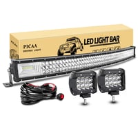 PICAA 7D LED svjetlosna traka 104 cm 540W zakrivljena, 2x4" LED set reflektora za terenska vozila 1