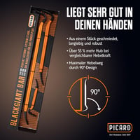 PICARD BlackGiant Bar No. 46Z Vasalú Feszítővas 3 db-os szett 90° Hajlítható Profi Szerszám 4