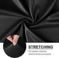 PiccoCasa vízálló bárszék huzat műbőr rugalmas sávval fekete - 1pcs, Black 5