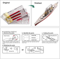 Piececool 3D Fém Puzzle Battleship Prince of Wales 282 Darab Acél Modell 3