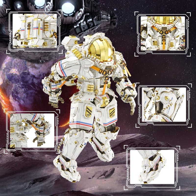 Piececool 3D Fém Puzzle Űrhajós Modell 515 Darabos Acél Építőkészlet Felnőtteknek