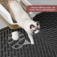 Pieviev Macskavödör Alátét 76x58cm Vízálló Fekete XL Macskalitter Szőnyeg - black 6