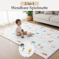 Pikatoyz sklopiva podloga za igru za bebe s torbom za nošenje – Protuklizna, vodootporna XPE pjena – 180x150 cm – Za unutarnju i vanjsku upotrebu 7