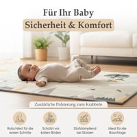Pikatoyz sklopiva podloga za igru za bebe s torbom za nošenje – Protuklizna, vodootporna XPE pjena – 180x150 cm – Za unutarnju i vanjsku upotrebu 3