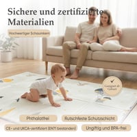 Pikatoyz sklopiva podloga za igru za bebe s torbom za nošenje – Protuklizna, vodootporna XPE pjena – 180x150 cm – Za unutarnju i vanjsku upotrebu 4