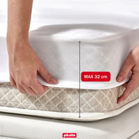 Nepremokavý chránič matraca PIKOLIN 200x200 cm, prešívaný a priedušný, povrch Silktouch, certifikát Oeko-Tex, do výšky 32 cm 4