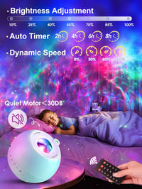 PIKOY Csillagos Égbolt Projektor 15 Szín 15 Zene Bluetooth Éjjeli Fény Távirányító Timer Funkció Aurora Lámpa Szoba Dekoráció 5