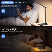 PIKOY LED asztali lámpa gyerekeknek, 5 szín, 15 fényerő, USB töltés, érintésvezérlés 6