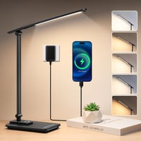 PIKOY LED asztali lámpa gyerekeknek, 5 szín, 15 fényerő, USB töltés, érintésvezérlés 1