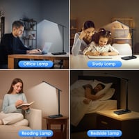 PIKOY LED asztali lámpa gyerekeknek, 5 szín, 15 fényerő, USB töltés, érintésvezérlés 7