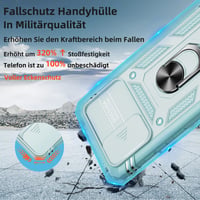 Vojenské puzdro Pilaru pre Samsung Galaxy S20 FE, zelené – nárazuvzdorné, s ochranou fotoaparátu, 360° otočným stojanom, PC rámom, ochranný kryt odolný voči poškriabaniu 4