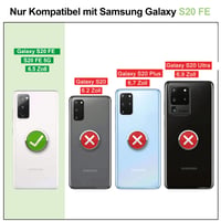 Vojenské puzdro Pilaru pre Samsung Galaxy S20 FE, zelené – nárazuvzdorné, s ochranou fotoaparátu, 360° otočným stojanom, PC rámom, ochranný kryt odolný voči poškriabaniu 2