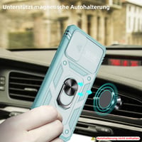 Vojenské puzdro Pilaru pre Samsung Galaxy S20 FE, zelené – nárazuvzdorné, s ochranou fotoaparátu, 360° otočným stojanom, PC rámom, ochranný kryt odolný voči poškriabaniu 5