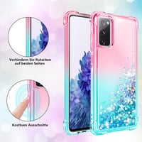 Pilaru Samsung Galaxy S20 FE Tok - Átlátszó Folyadékos Csillám Tok, Ütésálló Szilikon TPU Védőtok Nőknek, Vékony és Puha Mobiltelefon Hátlap 6