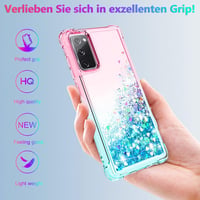 Pilaru Samsung Galaxy S20 FE Tok - Átlátszó Folyadékos Csillám Tok, Ütésálló Szilikon TPU Védőtok Nőknek, Vékony és Puha Mobiltelefon Hátlap 3