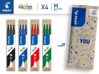 Pilot FriXion Ball/Clicker utántöltő patron 0,7 mm, 12 db - fekete/kék/piros/zöld 2