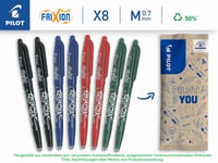 Sada vymazateľných gélových pier Pilot FriXion Ball 07, 8 ks – 2 modré, 2 červené, 2 zelené, 2 čierne – stredný hrot, opakovane plniteľné 2