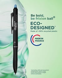 Sada vymazateľných gélových pier PILOT FriXion Ball Plus 07 – 3 ks, čierna/modrá/červená, stredný hrot, vysúvacie a plniteľné 4