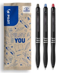 Sada vymazateľných gélových pier PILOT FriXion Ball Plus 07 – 3 ks, čierna/modrá/červená, stredný hrot, vysúvacie a plniteľné 1