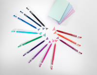 Sada 12 vymazateľných gélových pier PILOT FriXion Ball Stick – 4 modré, 4 čierne, 2 červené, 2 zelené – stredný hrot – do školského peračníka 7
