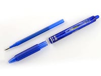Gumovateľné gélové pero Pilot FriXion Clicker 0,7 mm s mechanizmom stláčania, modré, balenie 6 ks, plniteľné, stredný hrot 5
