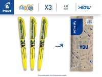 Marker fluorescent ștersibil Pilot FriXion Light, galben neon, set de 3 bucăți 2