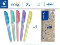 Sada vymazateľných zvýrazňovačov Pilot FriXion Light Soft, 5 ks, pastelová modrá, zelená, ružová, fialová, žltá, skosený hrot 2
