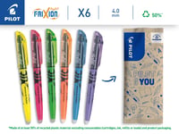 Zvýrazňovač Pilot FriXion Light, stierateľný – súprava 6 kusov, mix farieb 2