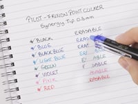 Gélové pero PILOT FriXion Point Clicker 0,5 mm s vymazateľným atramentom – 5 ks, čierne – plniteľné, termosenzitívny atrament, tenký hrot 5