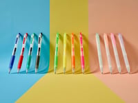 Set 5 Pixuri cu Gel PILOT Pop'Lol – Verde pastel, Mov, Roz, Portocaliu și Albastru – Cu mecanism, Reîncărcabile, Vârf mediu 6